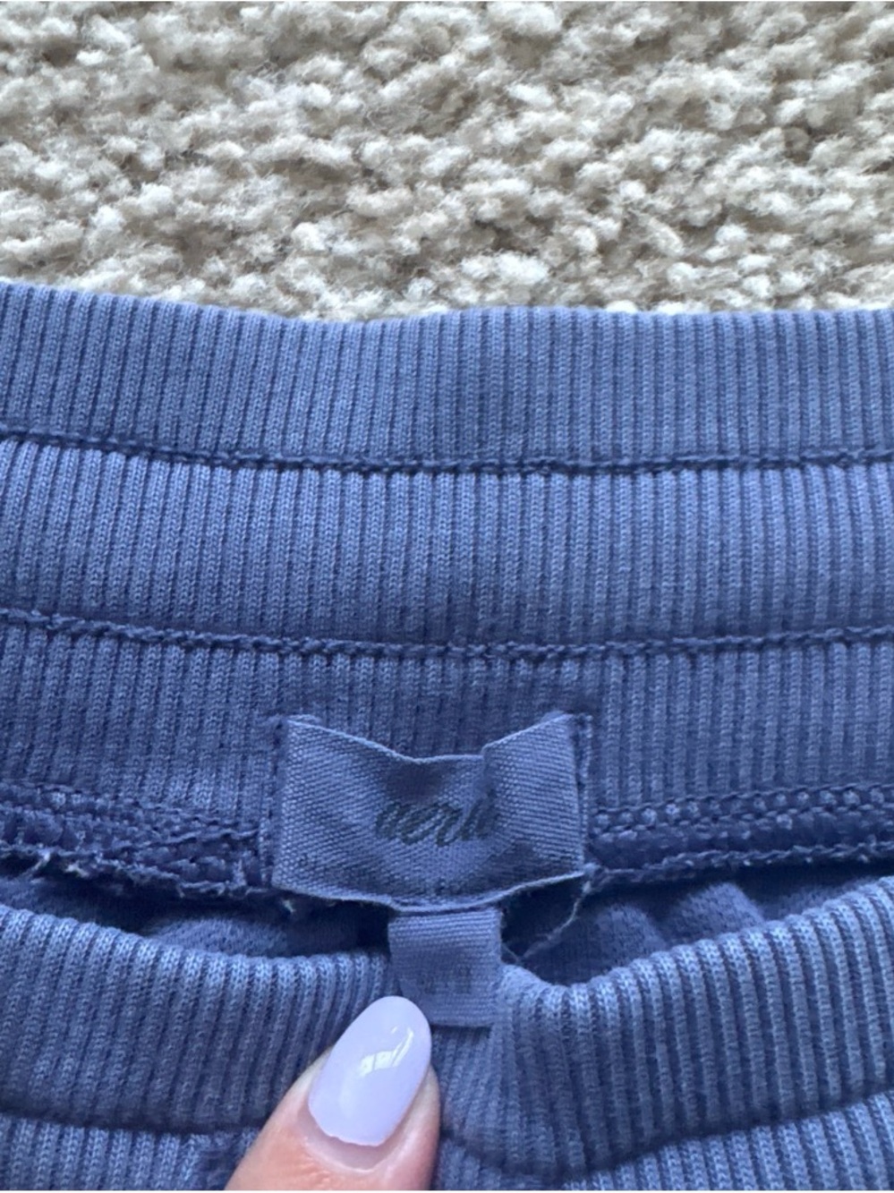 aerie Wide Leg Sweatpants in Blue - Picture 2 of 2